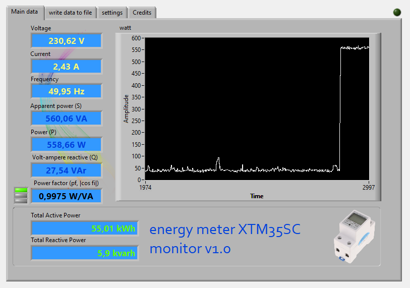 energy meter XTM35SC monitor